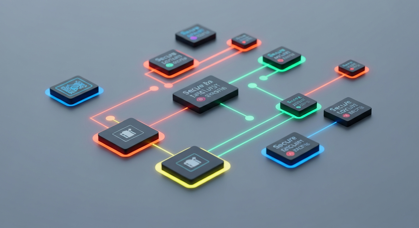 Digital trust architecture visualization for B2B procurement evaluation