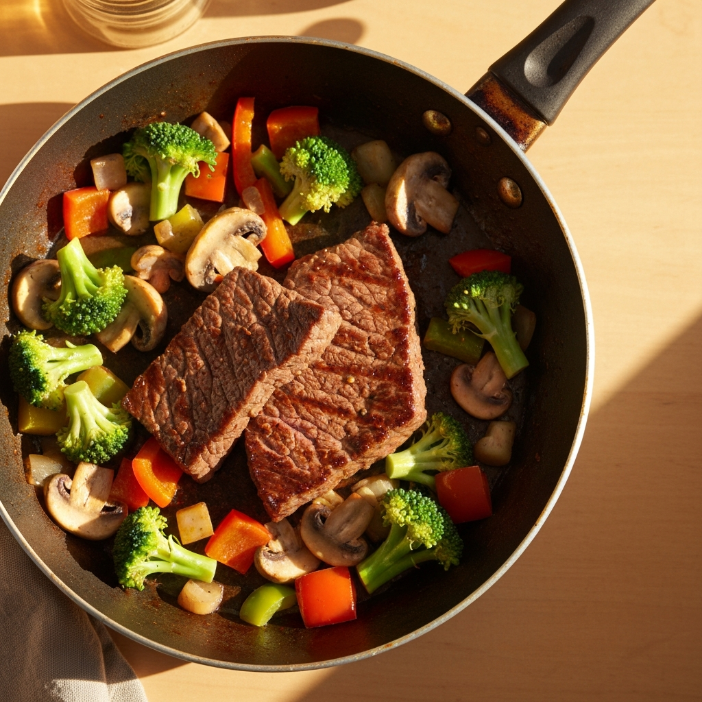 Lean Corn-Fed Beef & Veggie Skillet