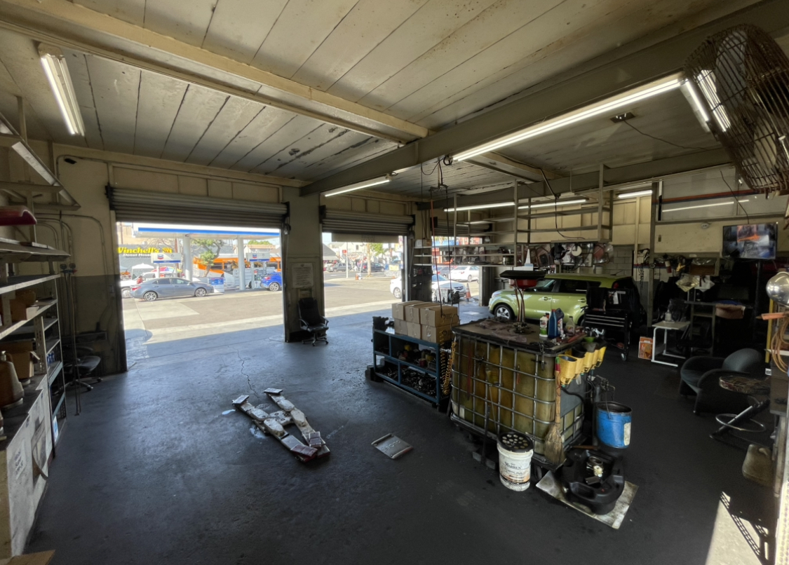 Interior of auto repair shop