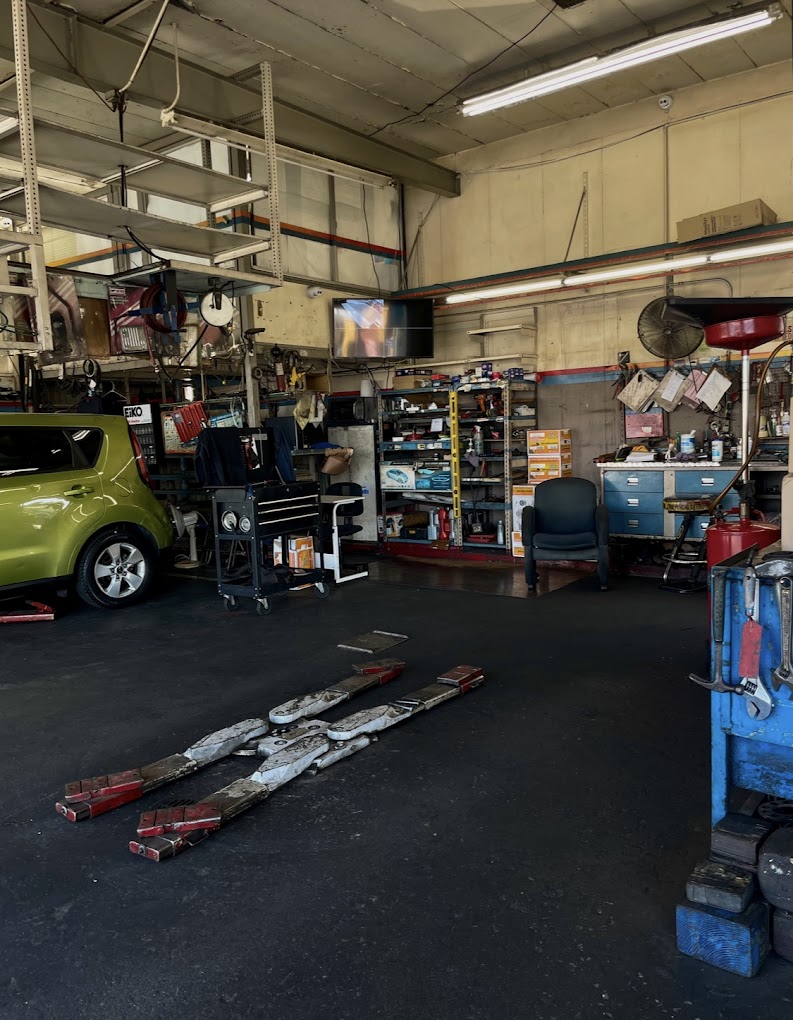 Workspace with tools and equipment