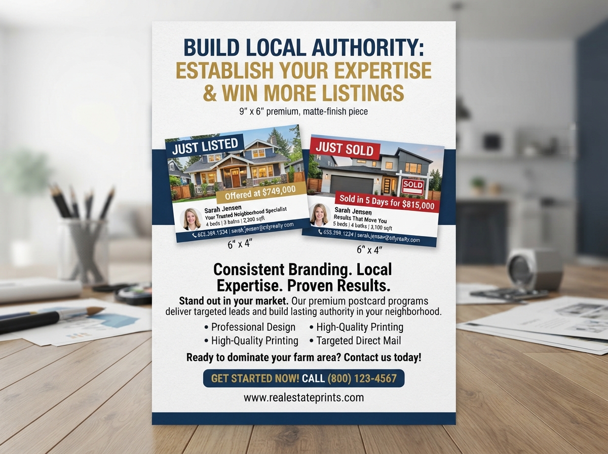 How 'Just Listed' and 'Just Sold' Postcards Can Build Local Authority