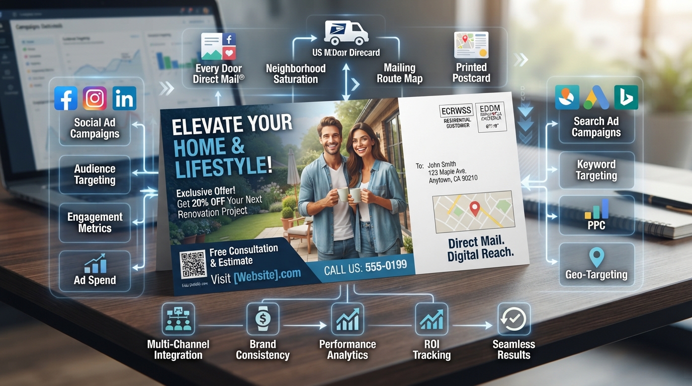 Multi-Touch Campaigns: Combining EDDM, Social Media, and Google Ads for Omaha Businesses