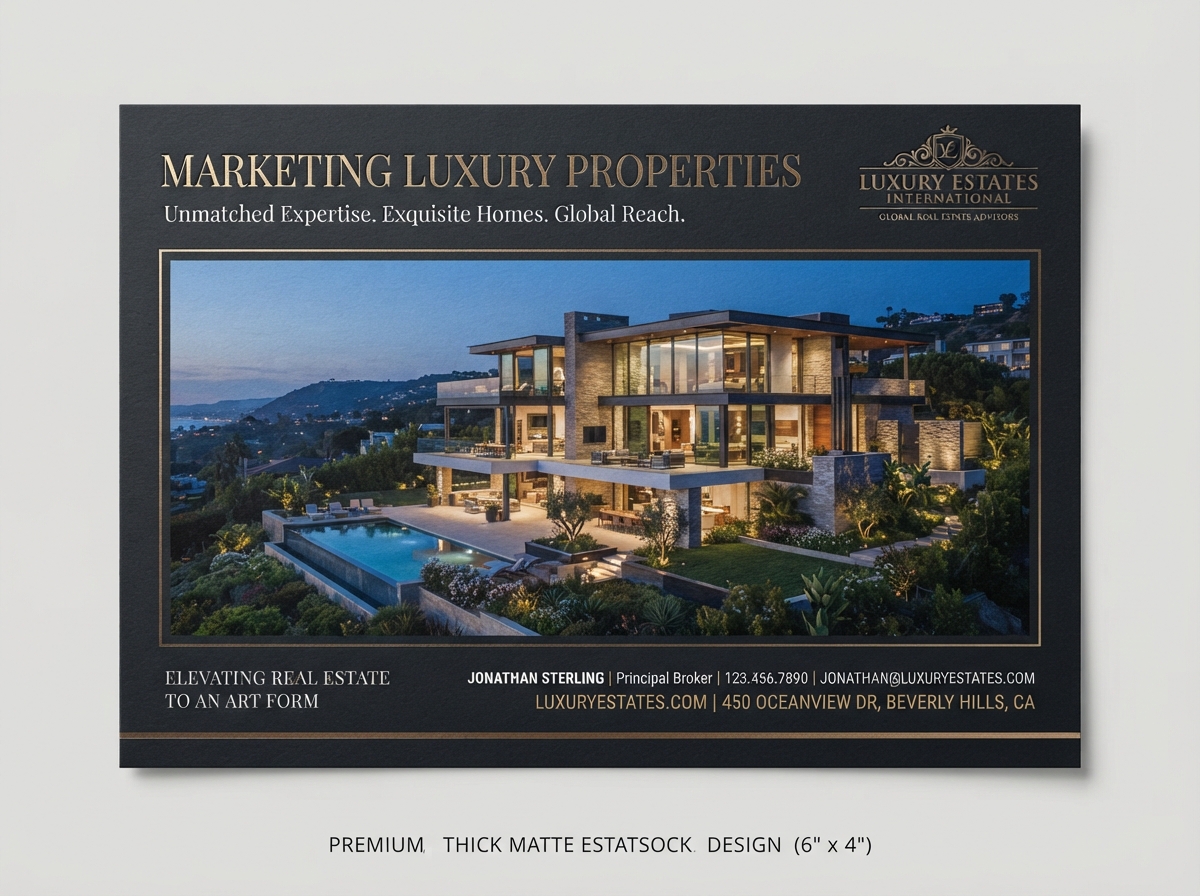 Marketing Luxury Properties With High-End Postcard Designs
