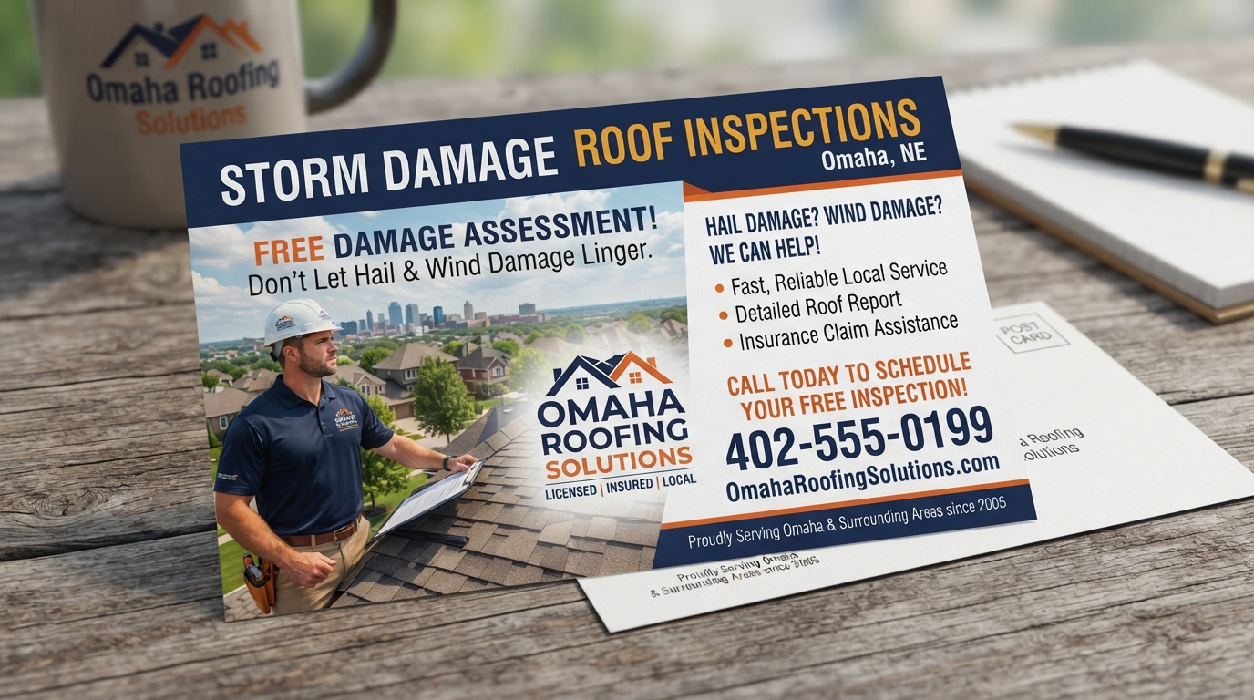 Omaha Roofing Postcards That Drive High-Intent Leads During Storm Season