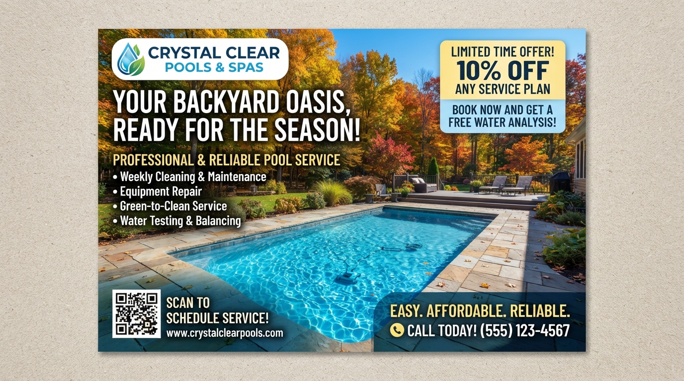 Pool Service Postcards That Convert Summer Leads Into Bookings in Omaha