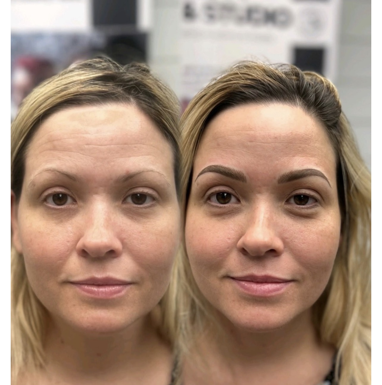 Combination Brows Before and After