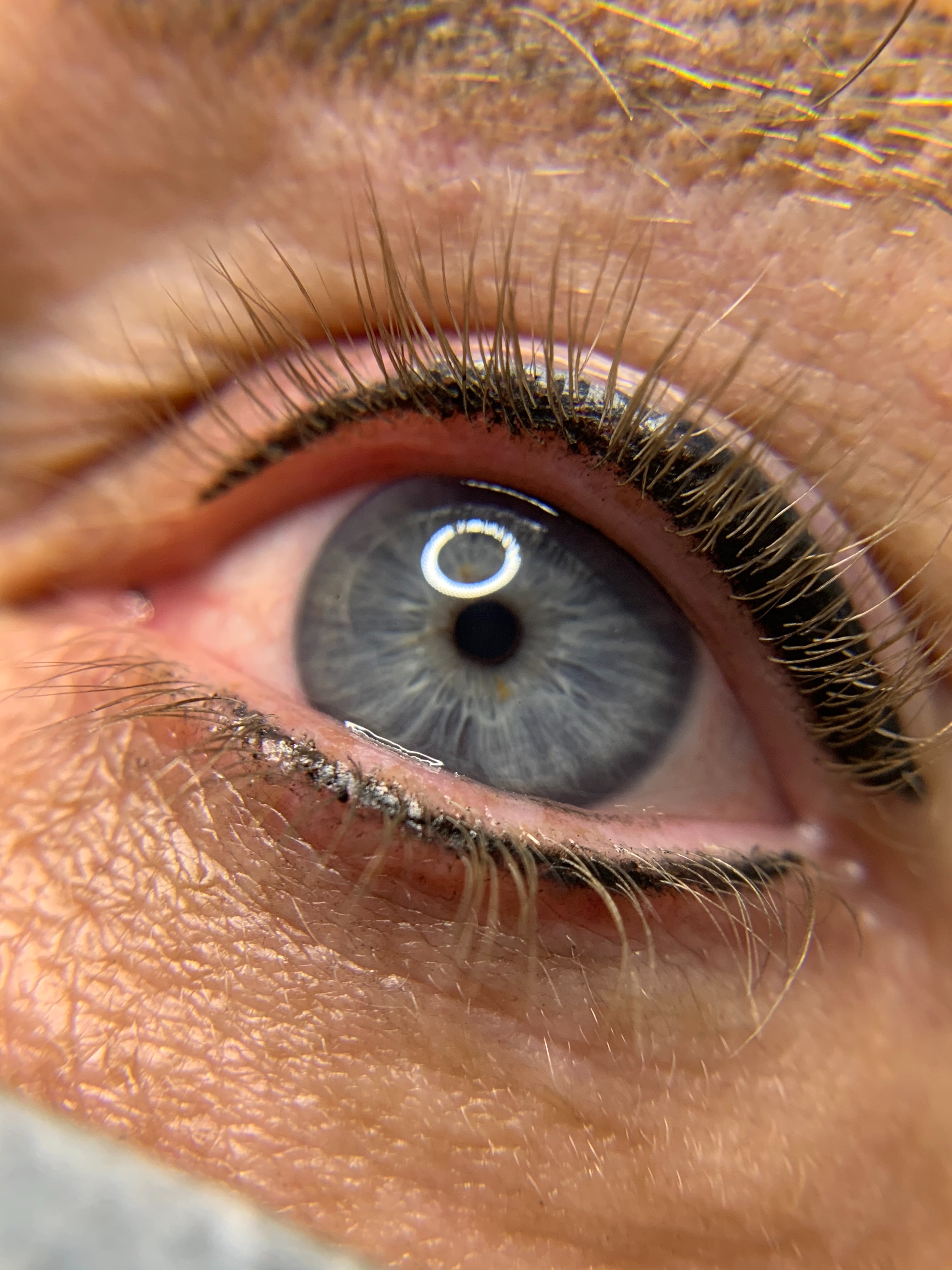 Close up of beautifully enhanced permanent eyeliner