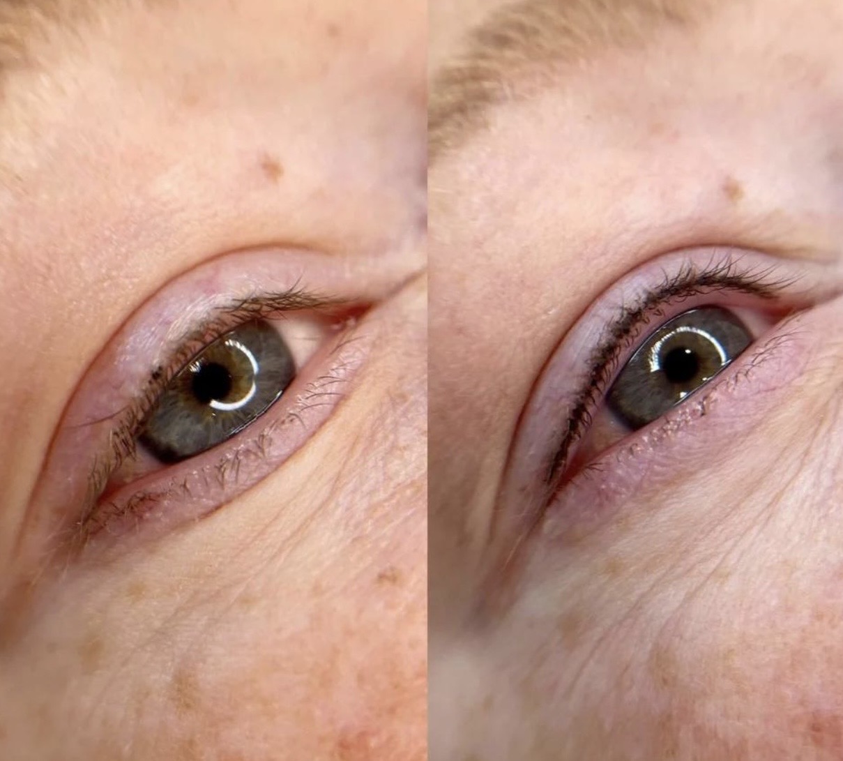 Natural Lash Enhancement Before and After