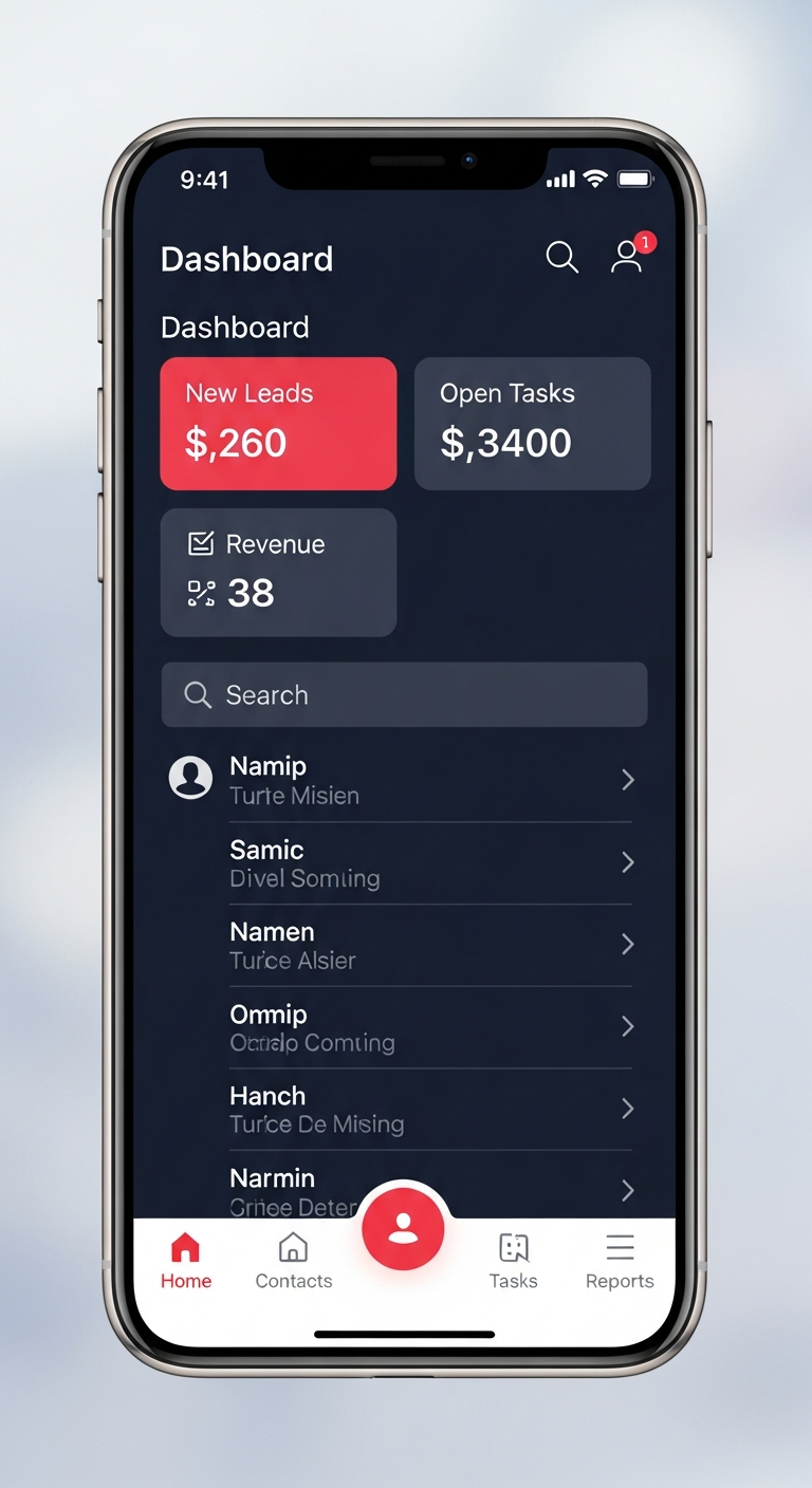 ProTimeCRM Mobile Interface