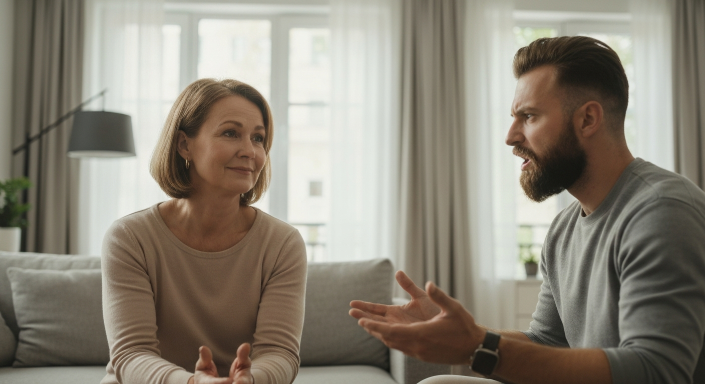 Parent using conscious communication strategies with a high-conflict co-parent