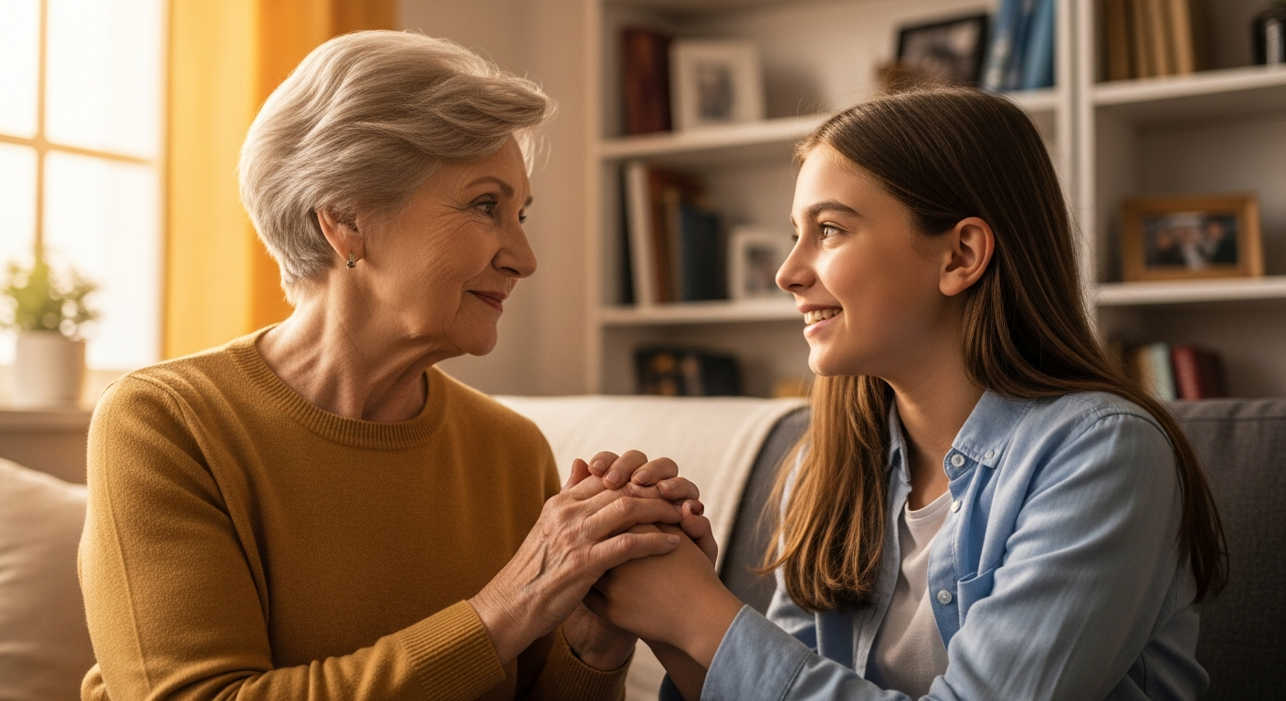 Extended family member bridging the gap with an alienated child
