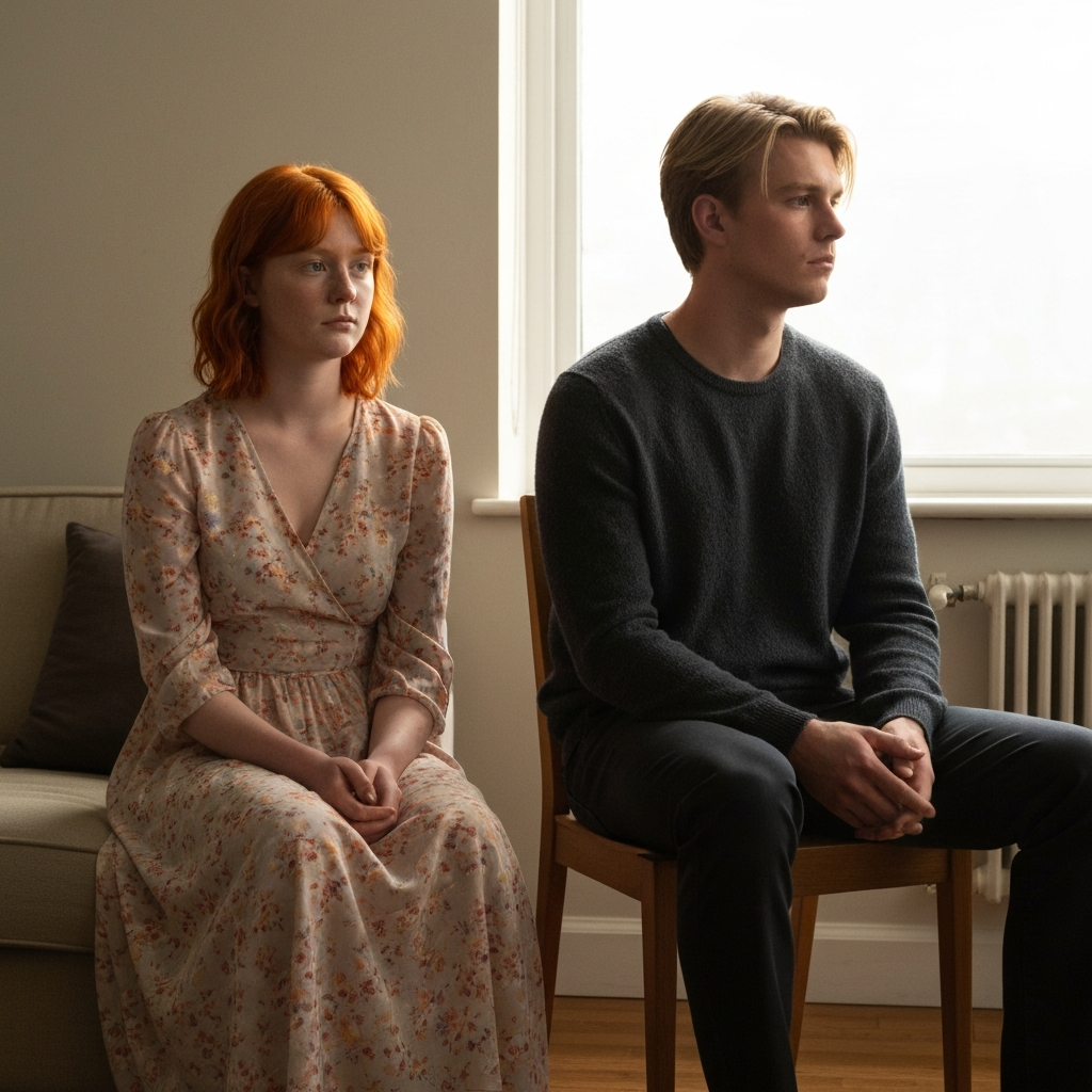 Two siblings sitting apart from each other, representing the painful experience of being divided between households