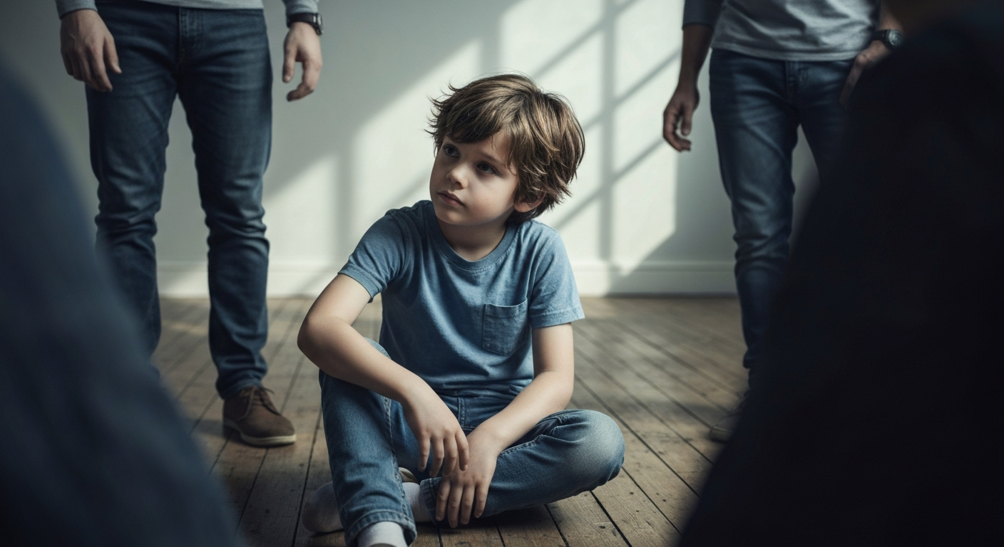 Parent and child representing the psychological influence used in parental alienation