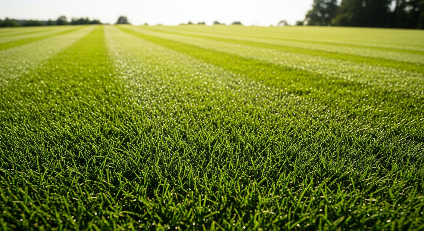 Perfectly manicured lawn