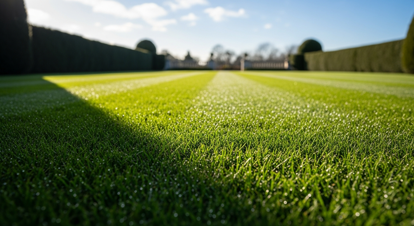 Perfectly manicured lawn