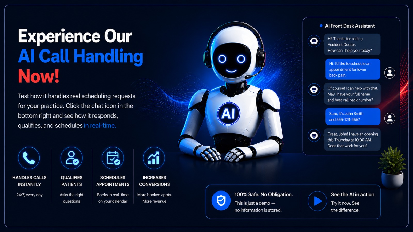 Practitioner using AI voice assistant