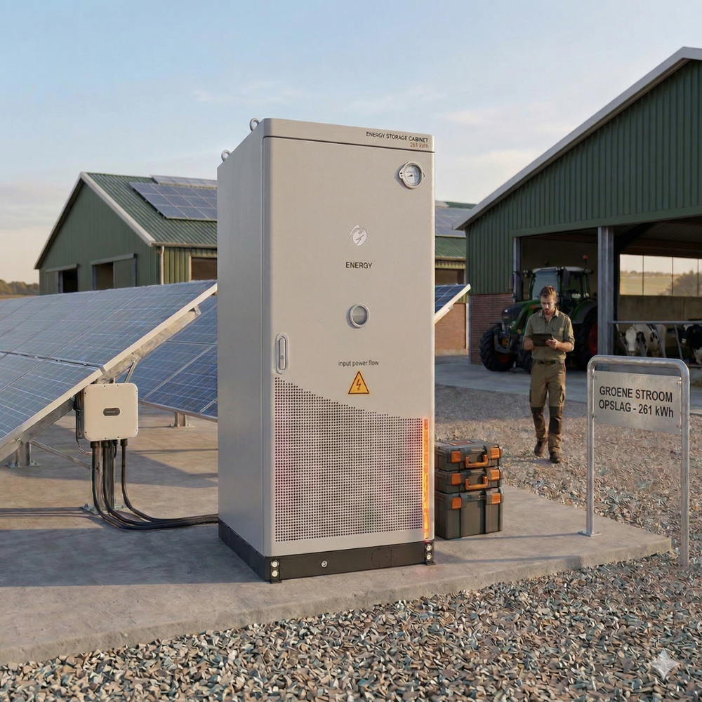 Batterijopslag bij kantoorpand