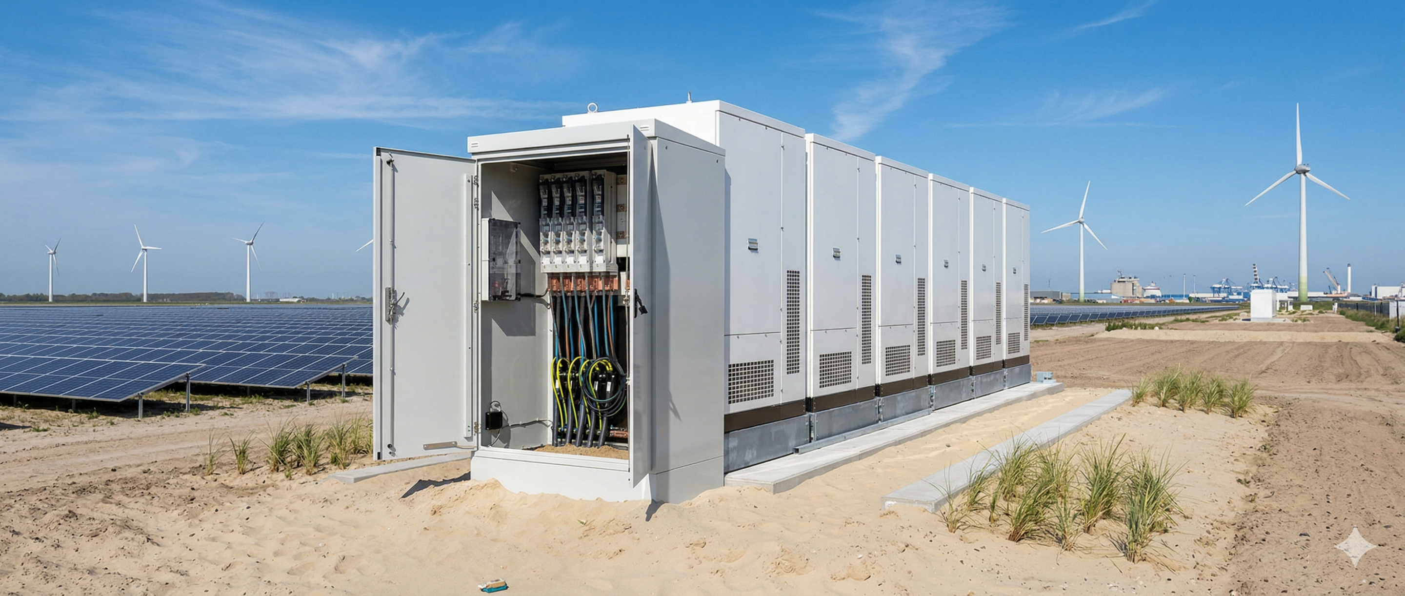 Batterijopslag bij zonnepark