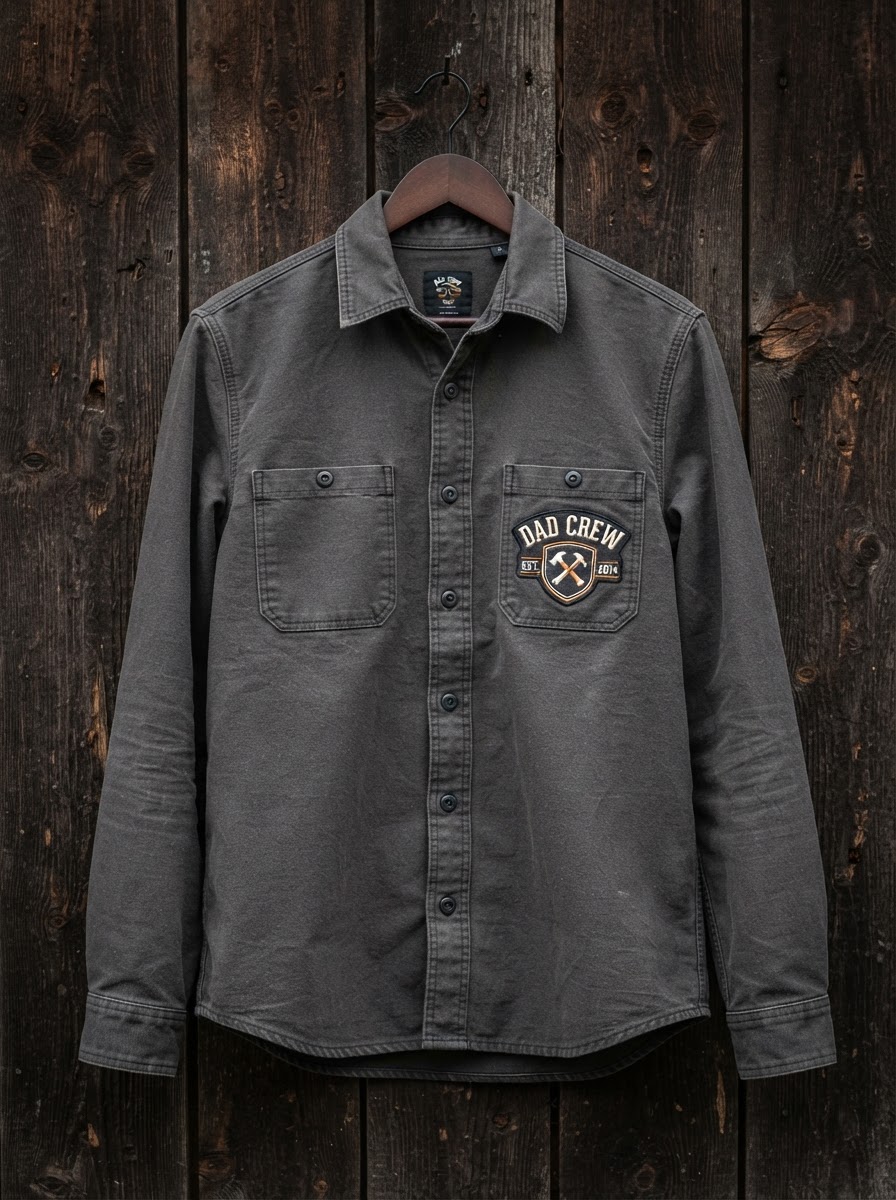 Dad Crew Canvas Work Shirt