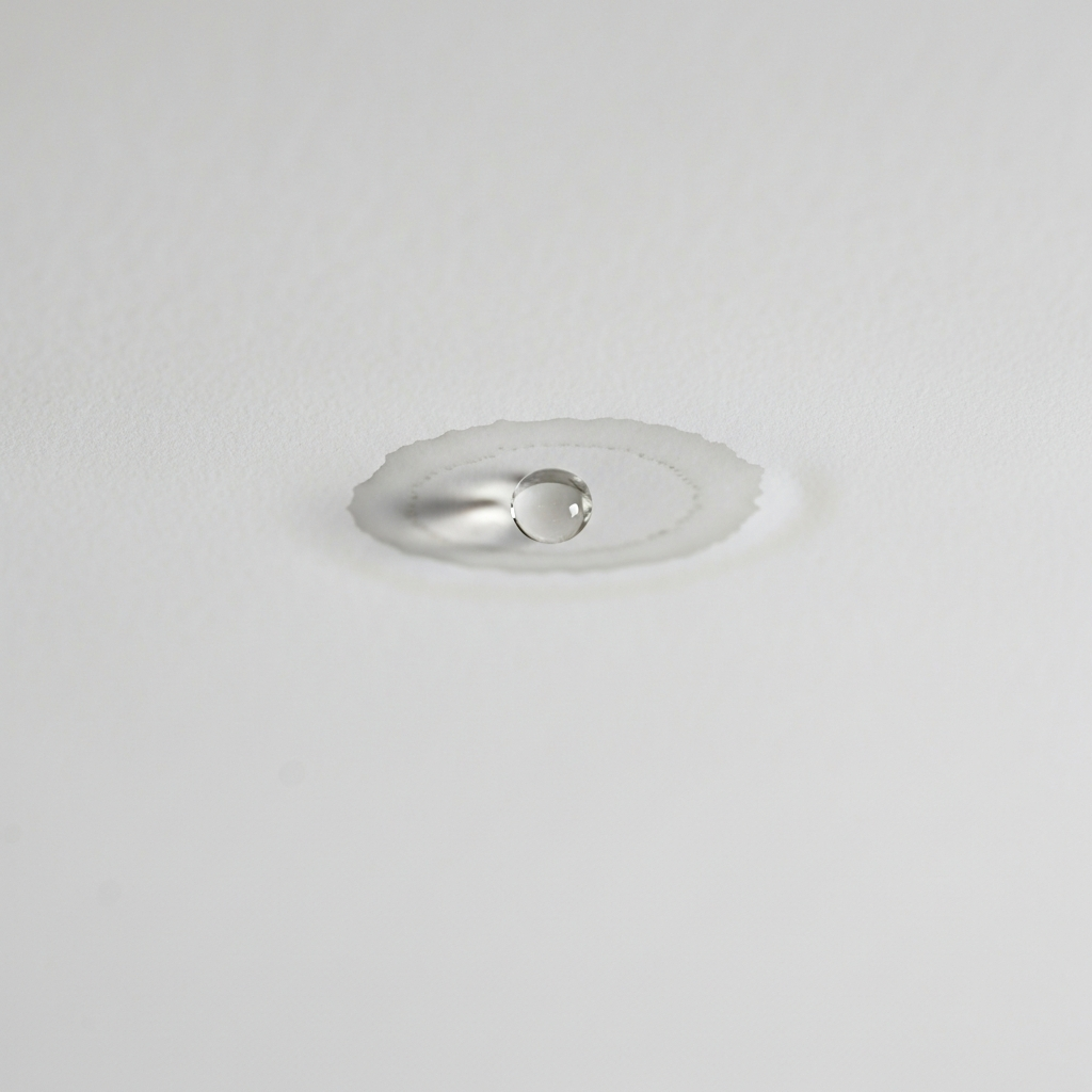 Damp patch on a ceiling indicating a hidden leak