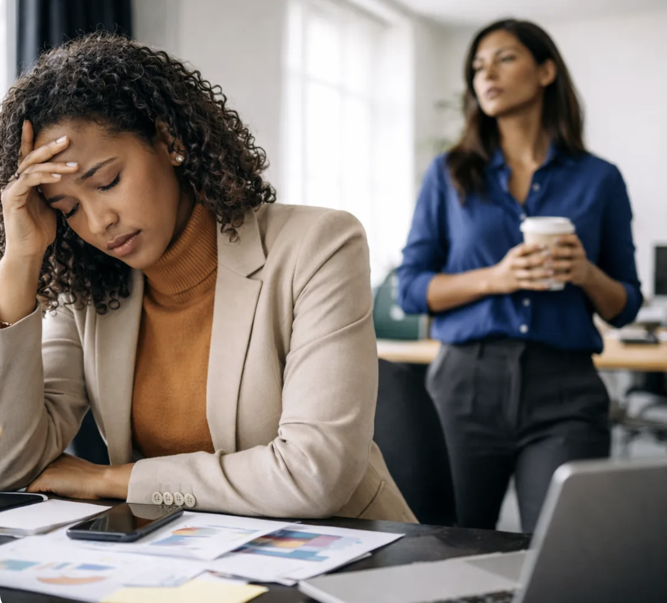 Stressed professional