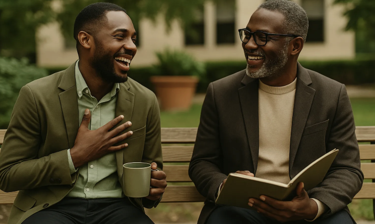 Two professionals networking, representing professional mentorship matchmaking