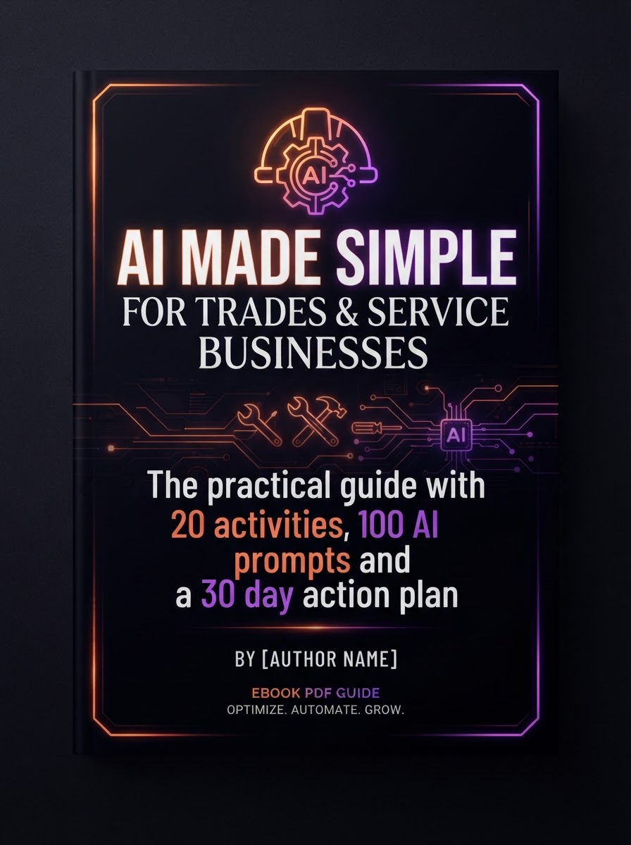AI Made Simple for Trades & Service Businesses — PDF guide cover