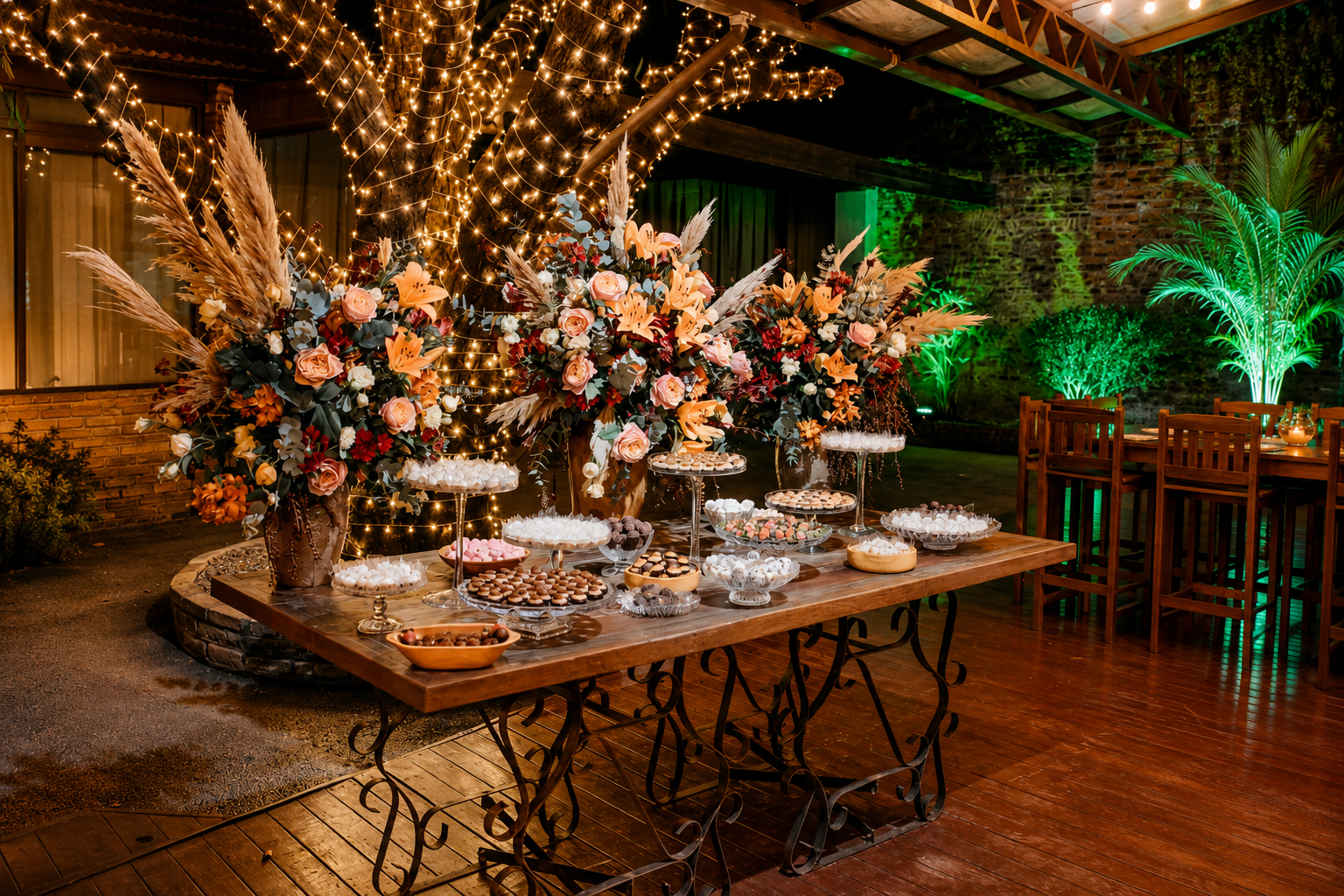 Ambiente decorado da Dibasi Casa de Festas em Porto Alegre
