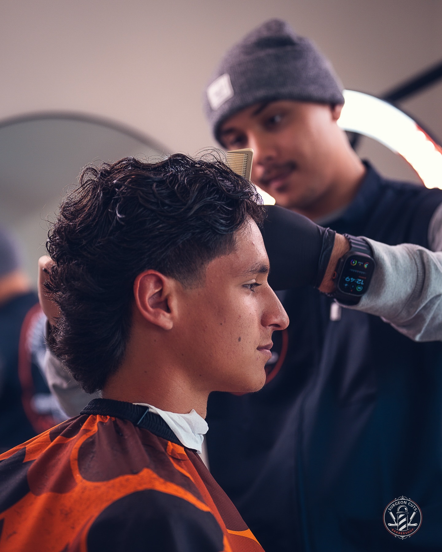 Precision men's haircut at our barber shop in Prescott and Flagstaff, AZ