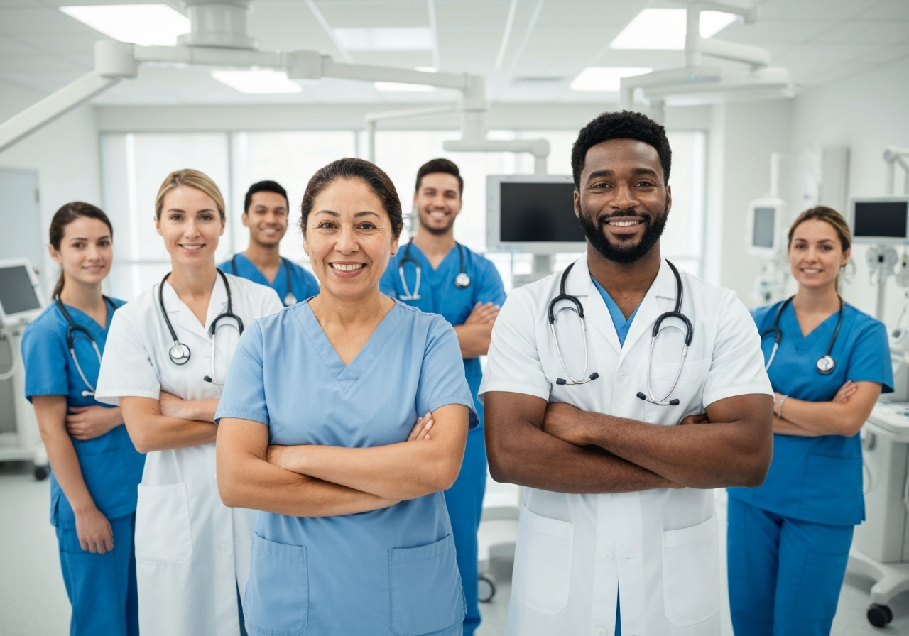 Professional healthcare team