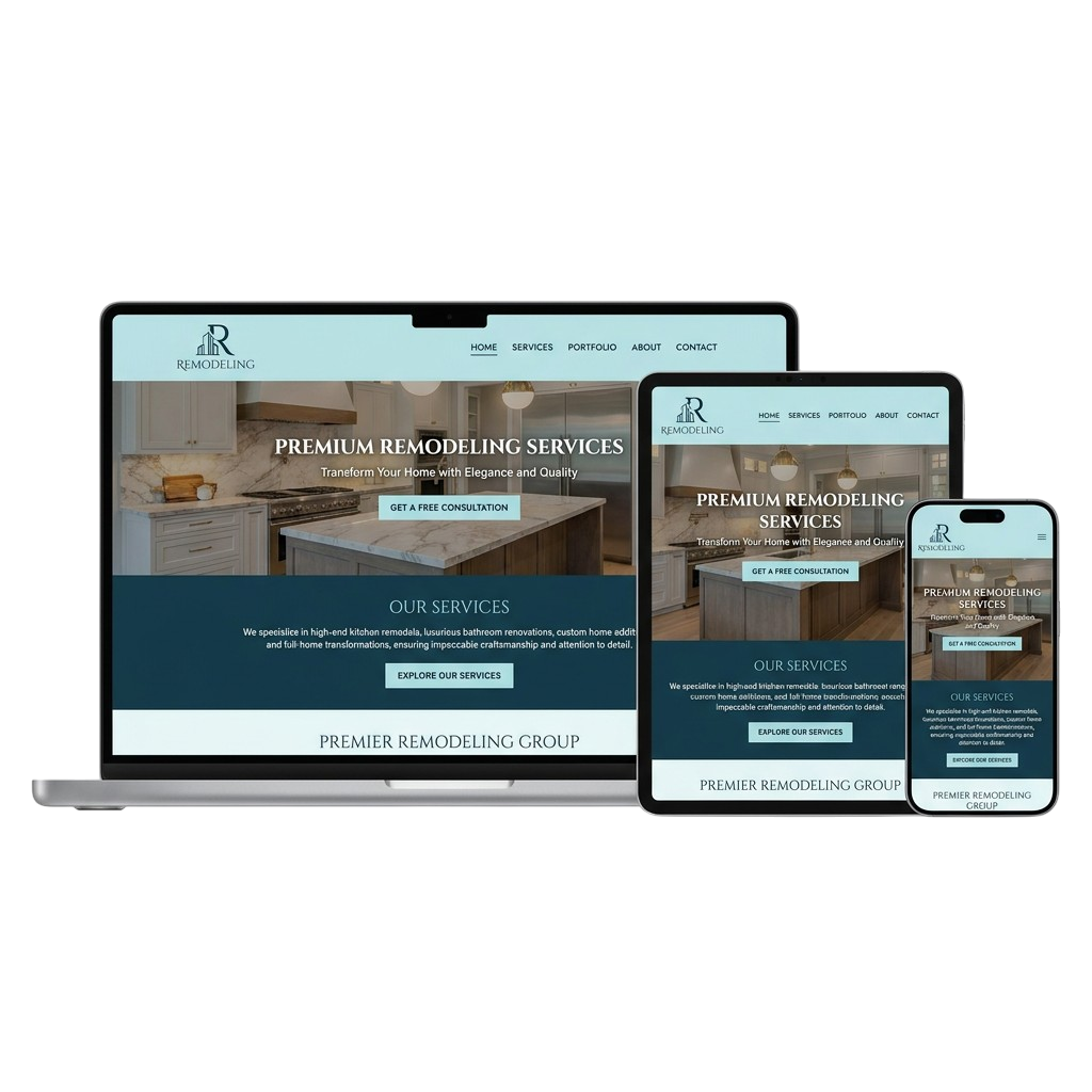 High converting website design for remodeling businesses