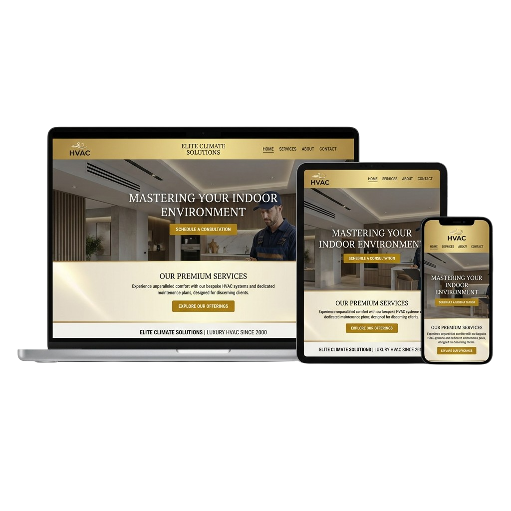High converting website design for HVAC businesses