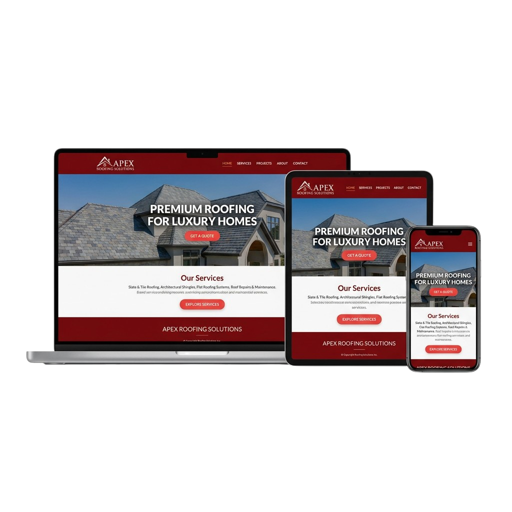 High converting website design for roofing businesses