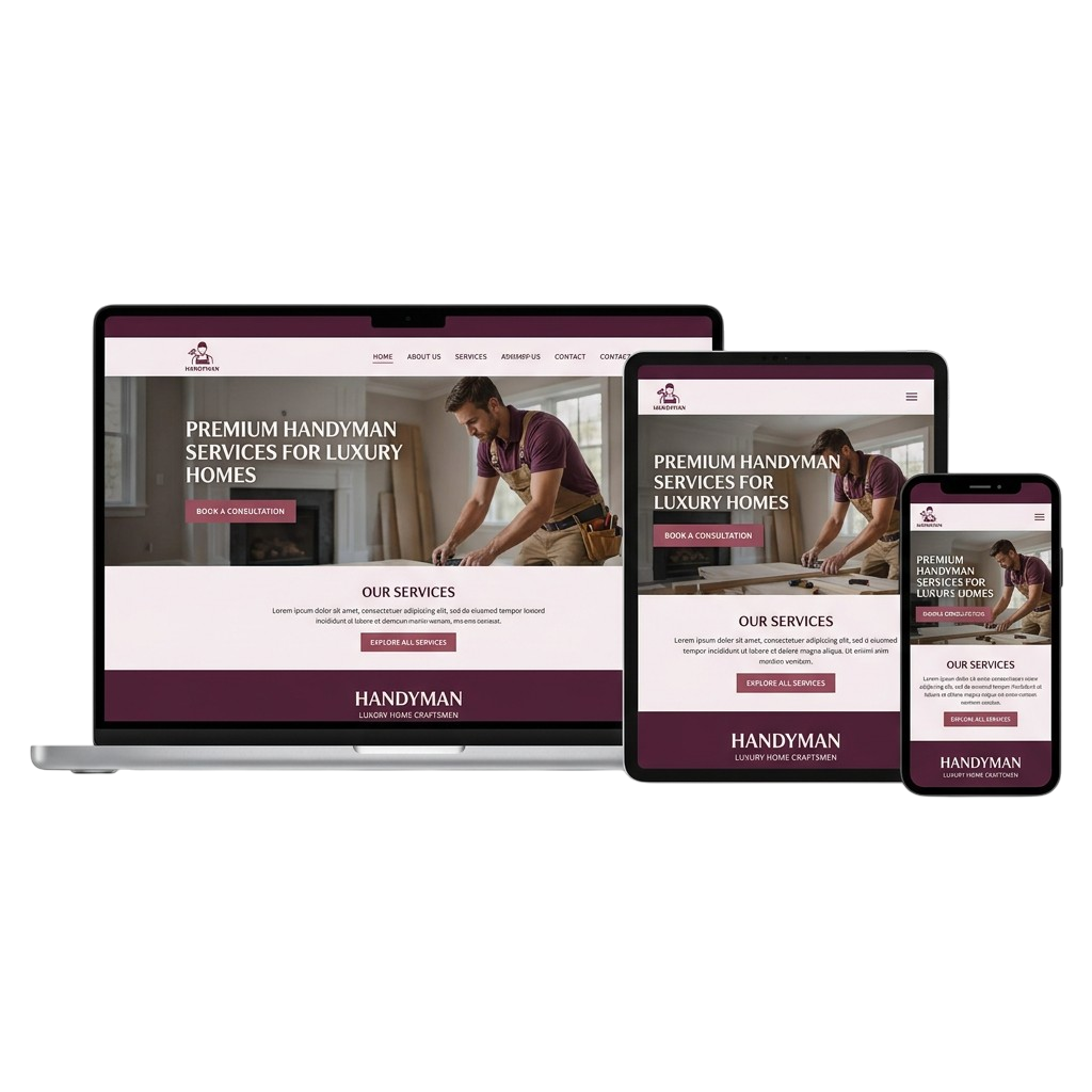 High converting website design for handyman businesses