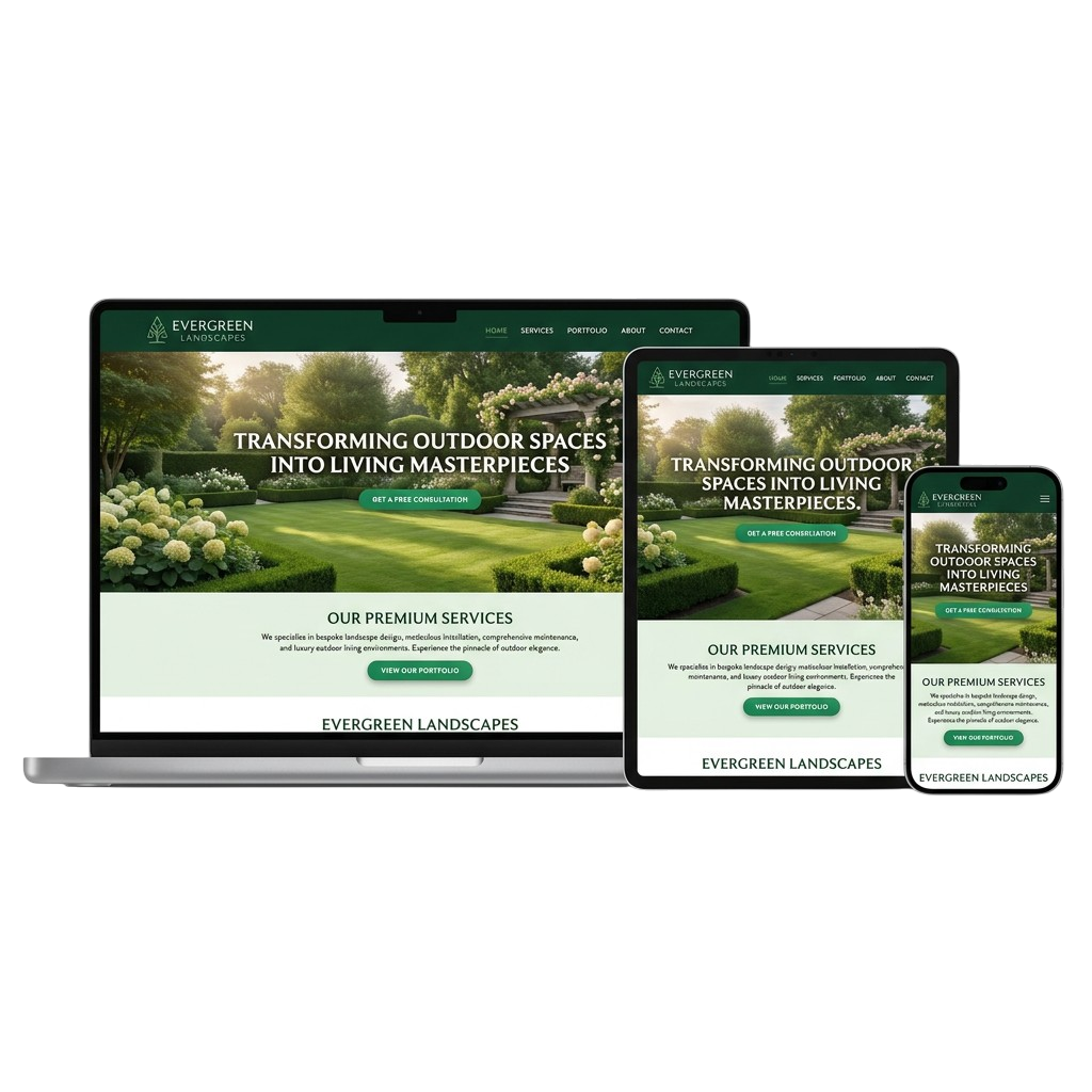 High converting website design for landscaping businesses
