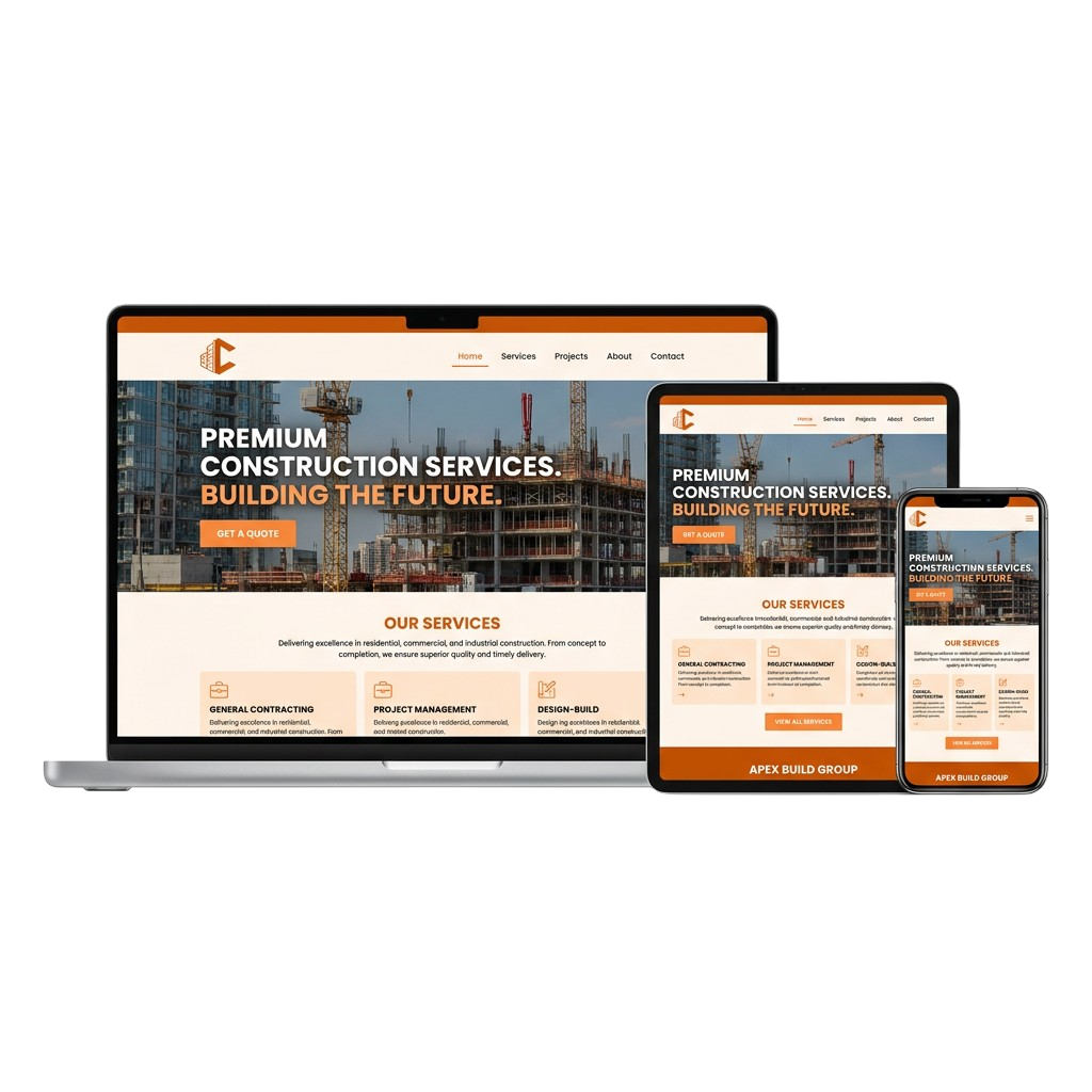 High converting website design for construction businesses