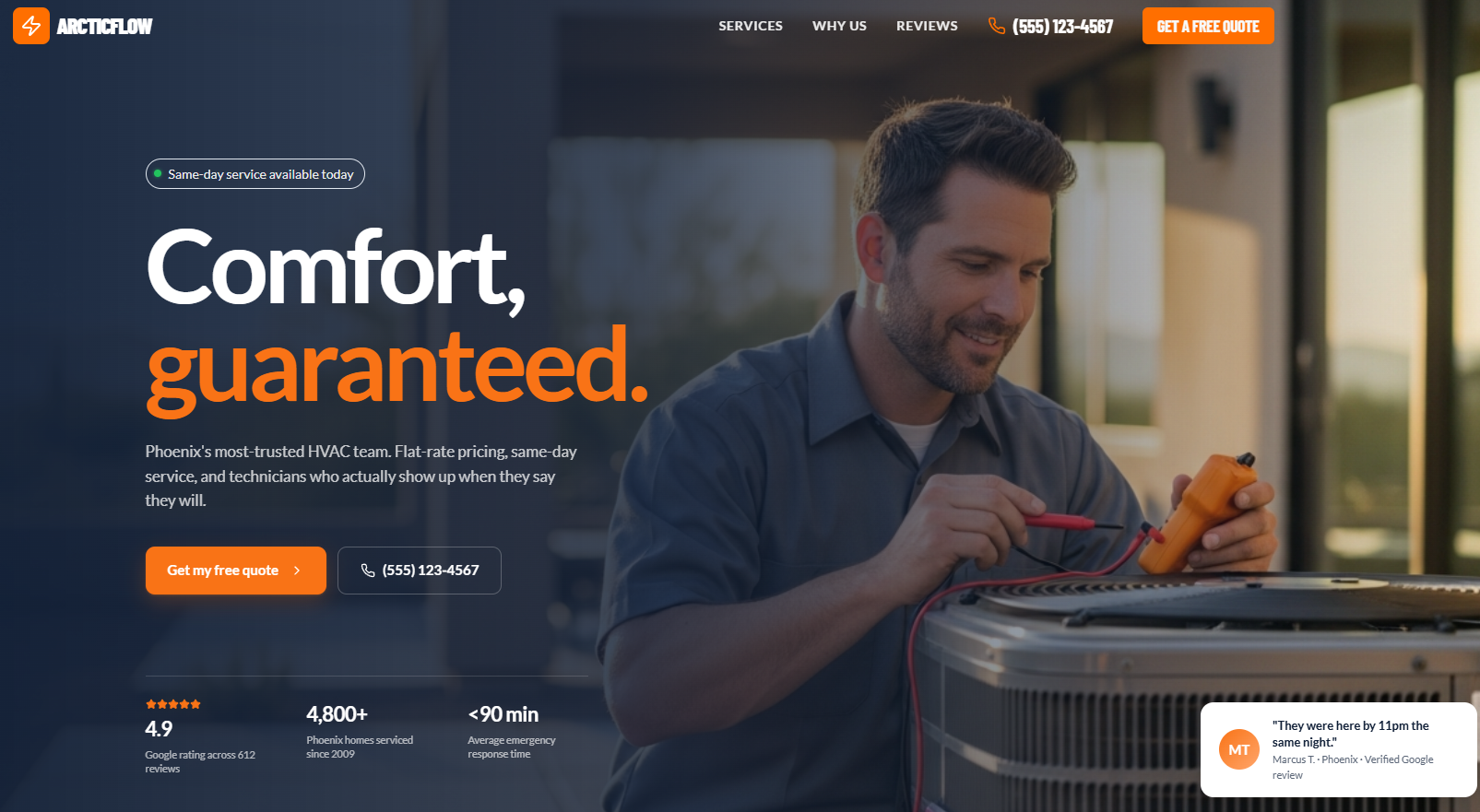 HVAC Website Preview