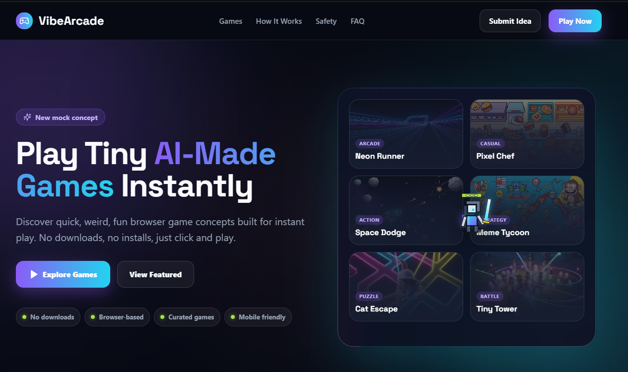 Game Developer Website Preview