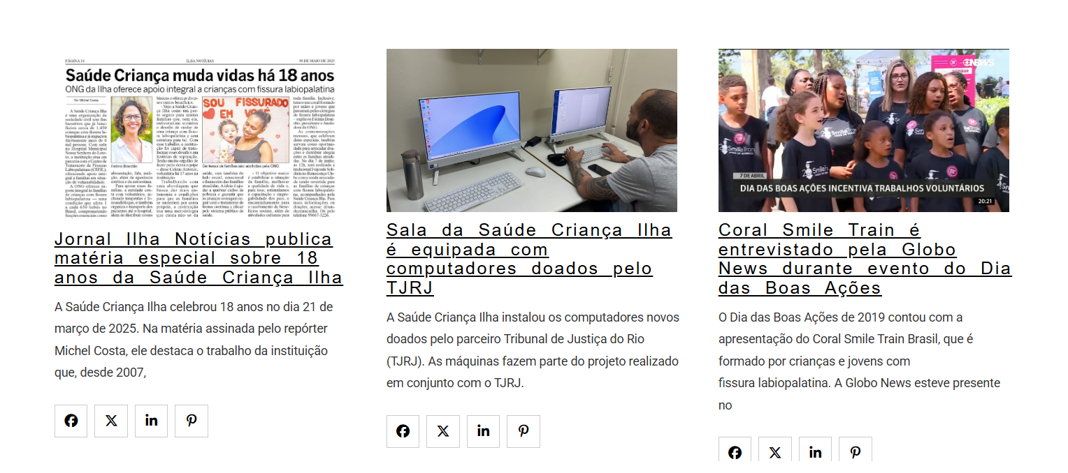 Jornal Ilha Notícias publica matéria especial sobre 18 anos da Saúde Criança Ilha