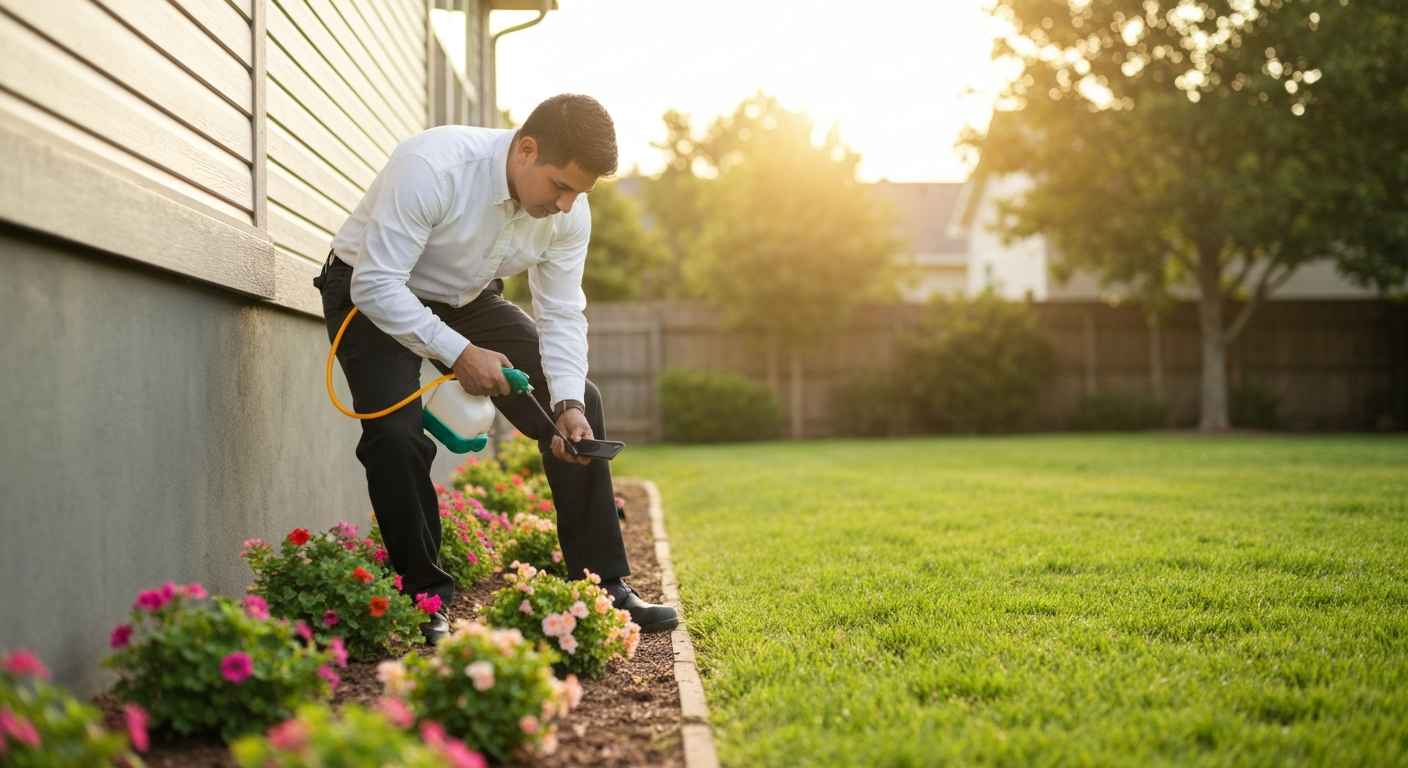 Professional pest control technician