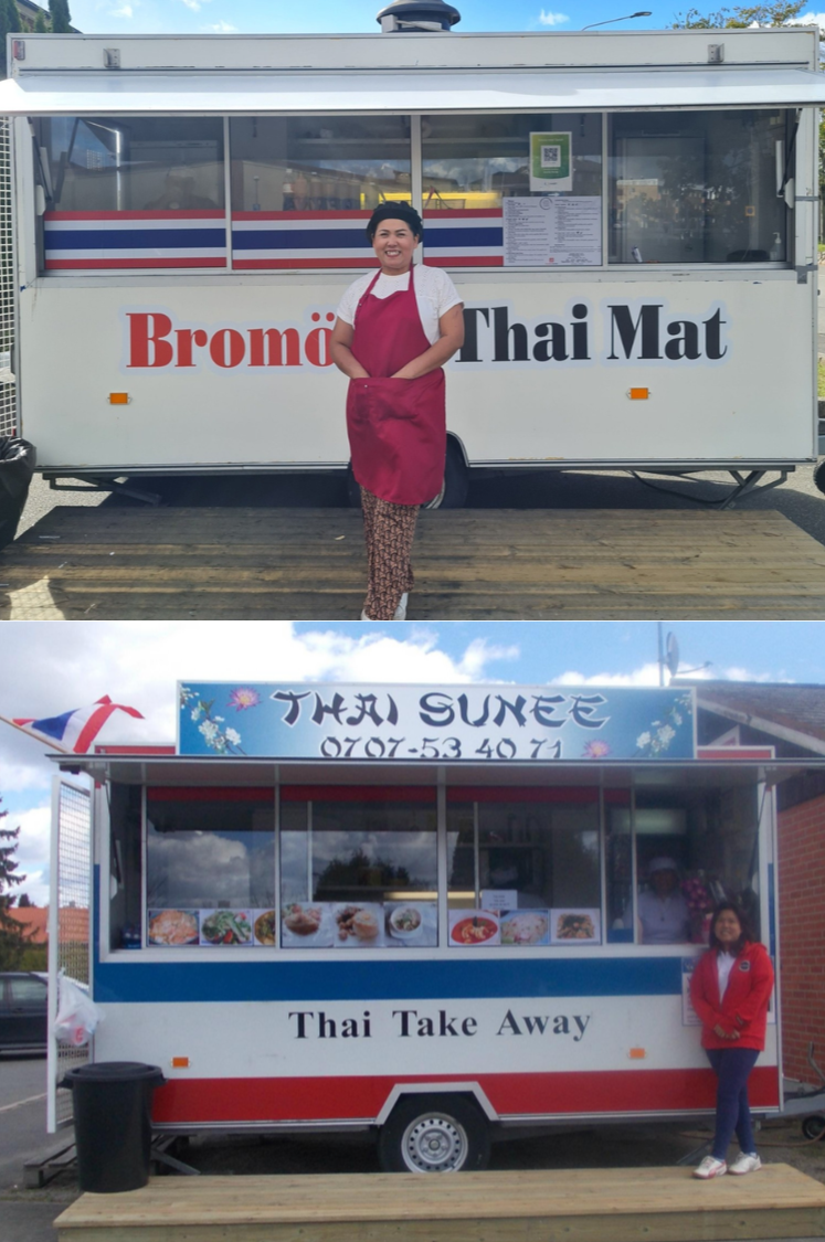 Ägaren framför thaivagnen