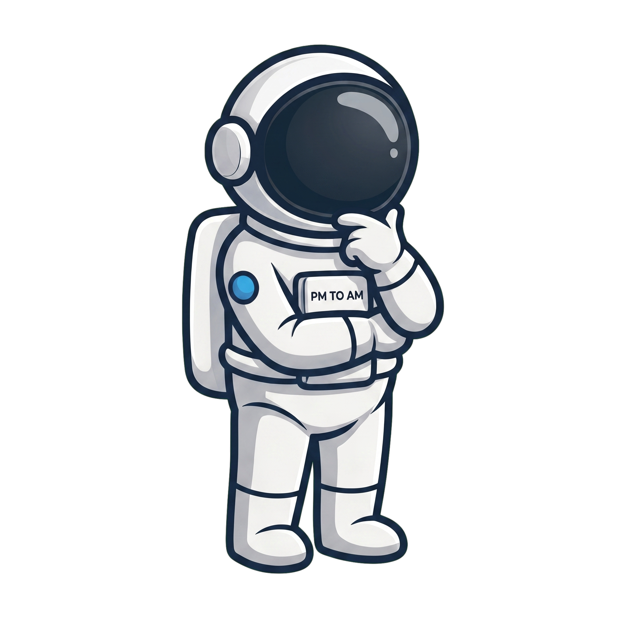 Astronaut thinking about common business misconceptions