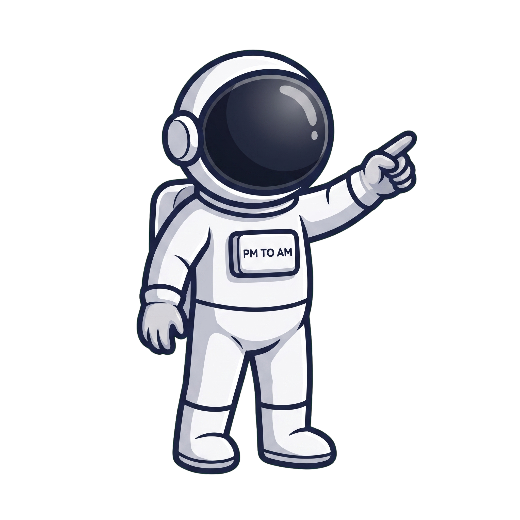 Astronaut pointing to the discovery call option