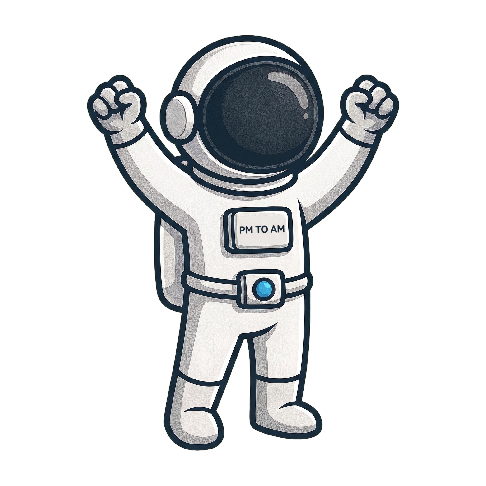 Astronaut cheering for your business success