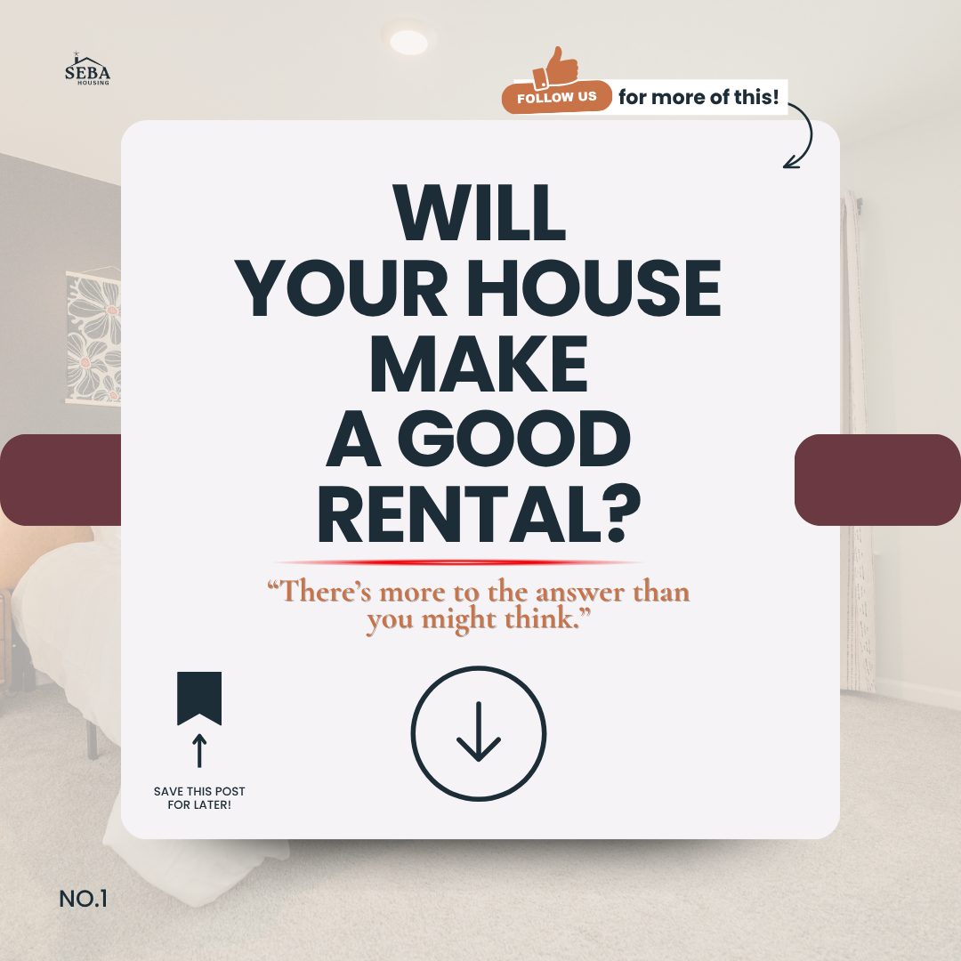 Will Your House Make a Good Rental graphic featuring furnished room and NO. 1 guide label