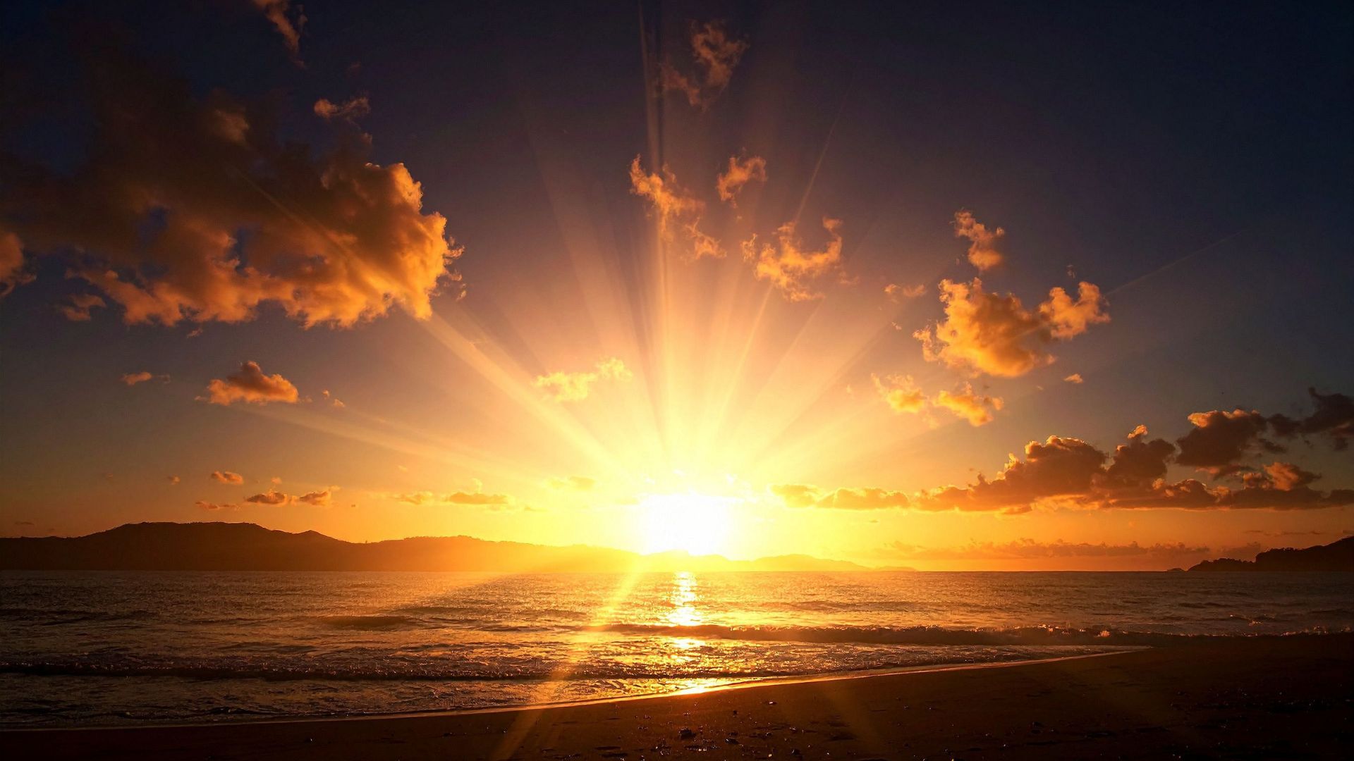 Sunrise over the ocean