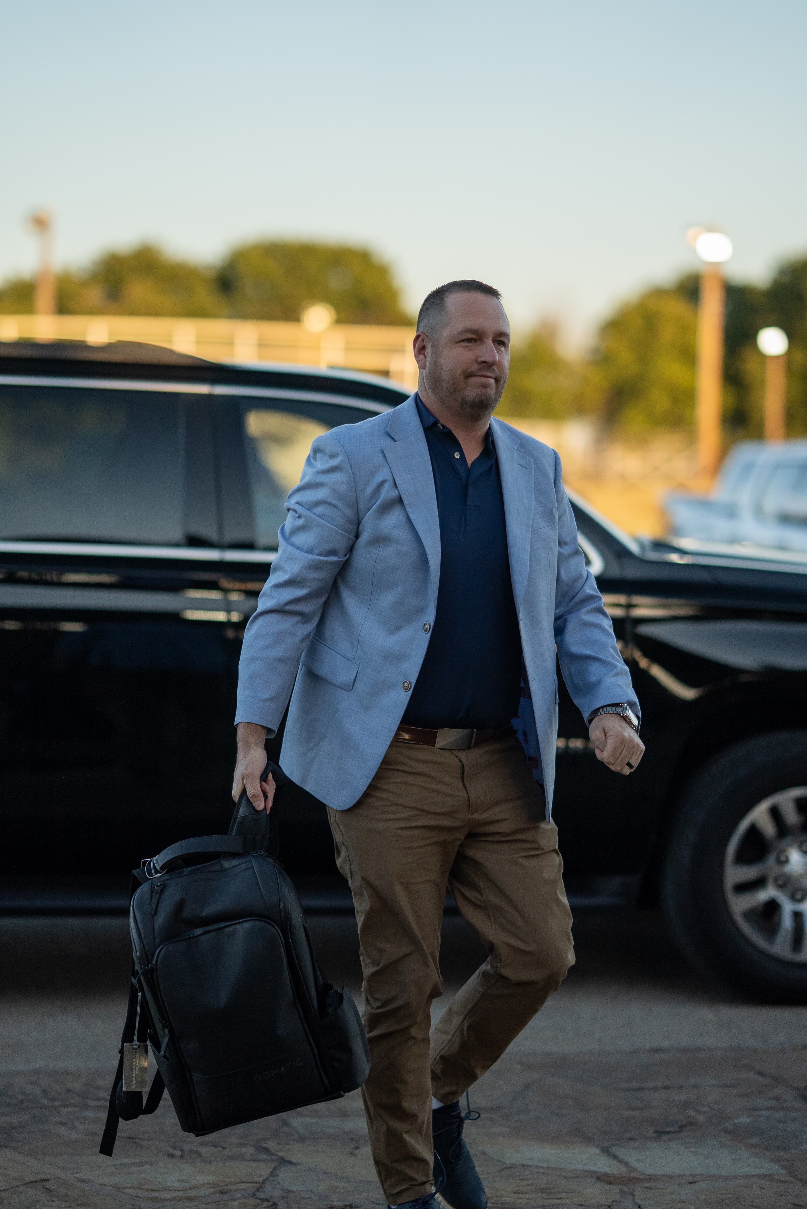 Walking with bag