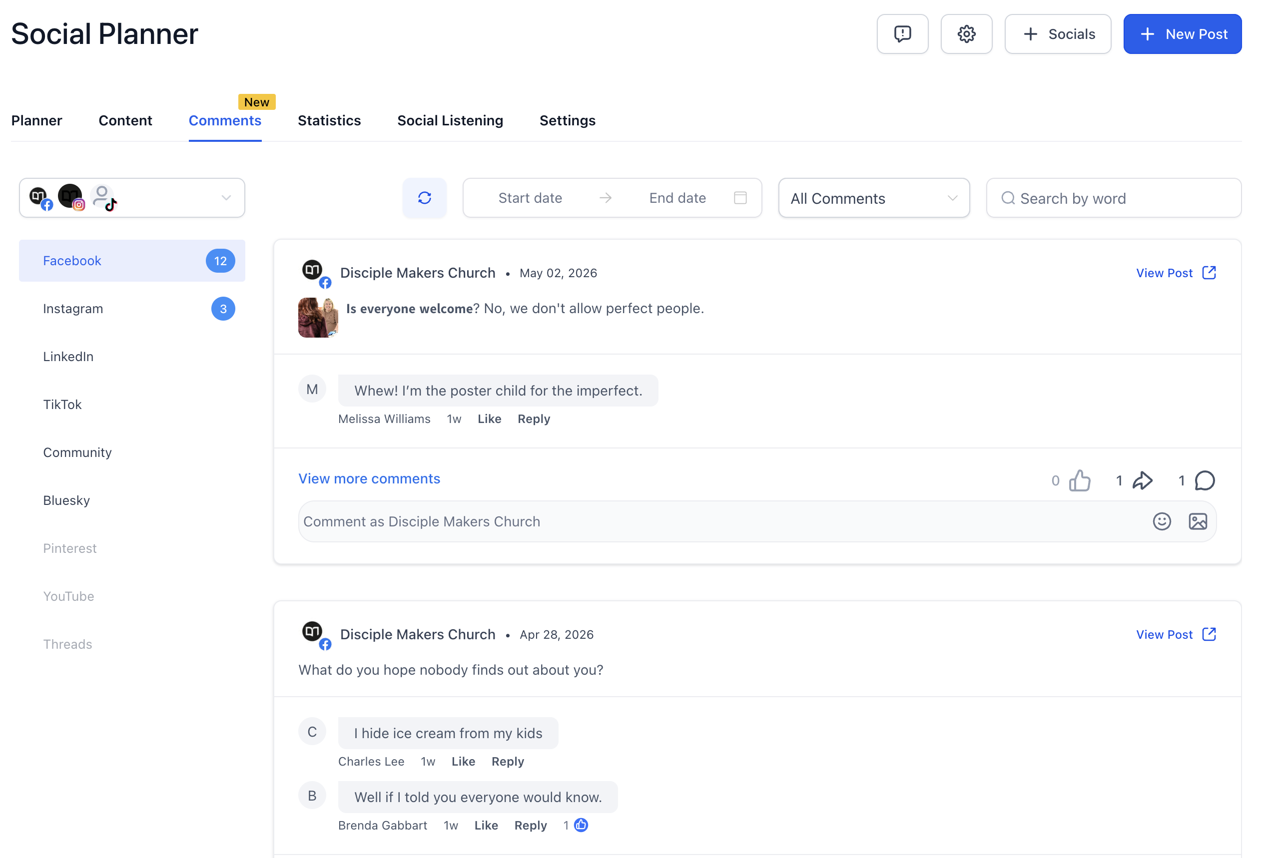 Social Media Planner