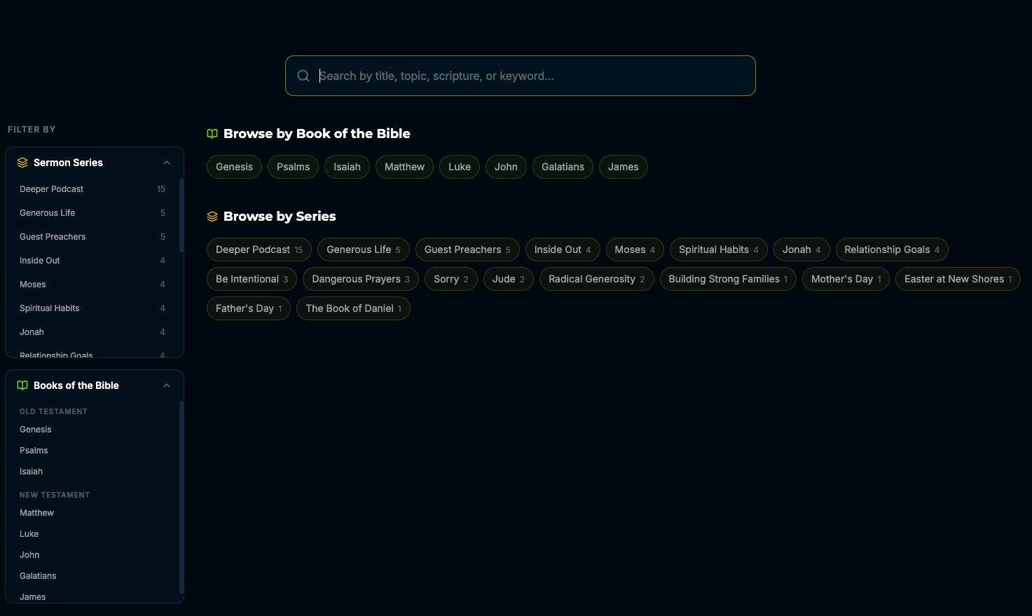 Sermon Sync™ - Search Interface