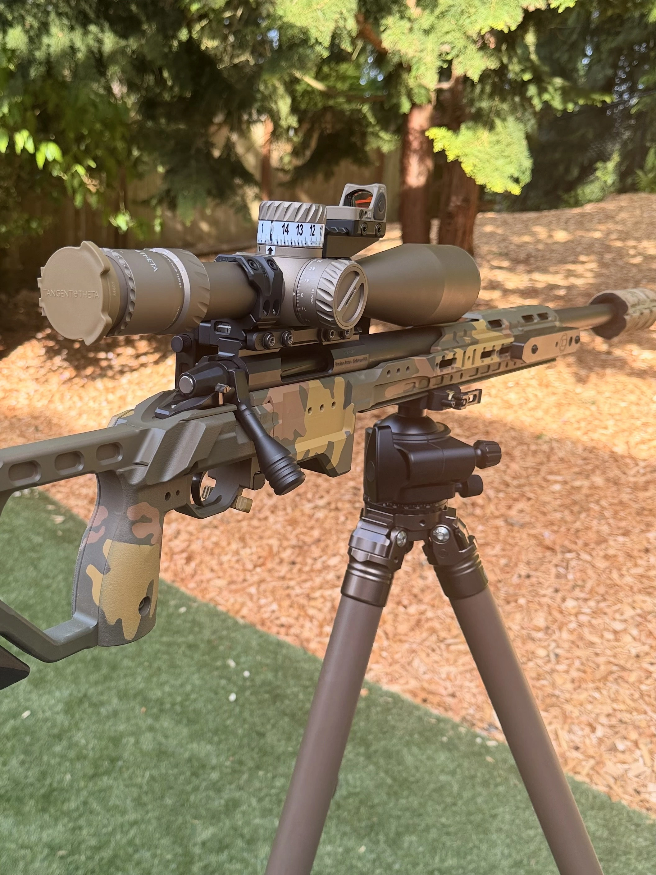 Rifle action and barrel detail